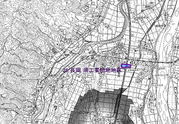 「長岡都市計画区域（越路地域）　地区計画指定箇所位置図」の画像