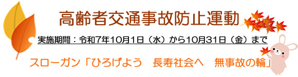 「高齢者交通事故防止運動」の画像
