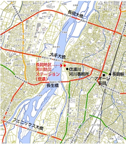 「河川防災ステーションの位置図」の画像