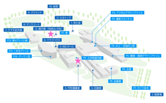 「長岡造形大学全体図」の画像