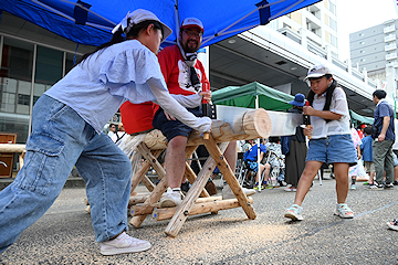 「三島丸太早切り体験会」の画像