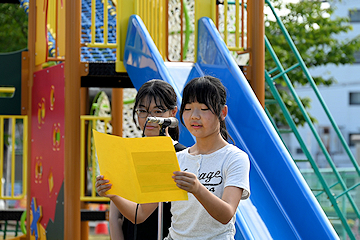 「代表の児童が感謝を伝えました」の画像
