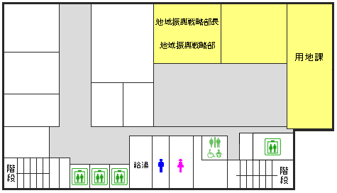 「大手通庁舎5階　配置図」の画像