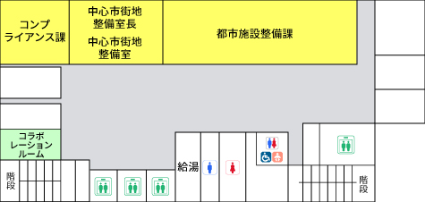 「大手通庁舎7階　配置図」の画像