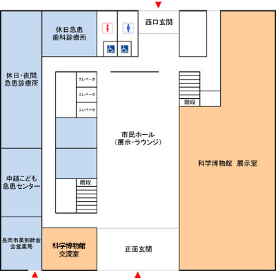 「さいわいプラザ1F　配置図」の画像