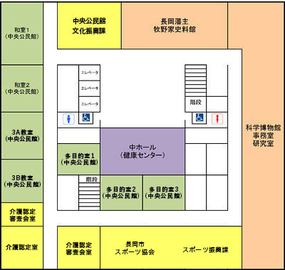 「さいわいプラザ3F　配置図」の画像