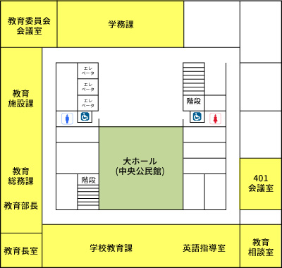 「さいわいプラザ4F　配置図」の画像