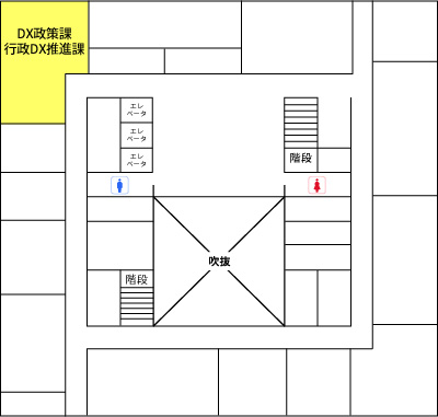 「さいわいプラザ5F　配置図」の画像