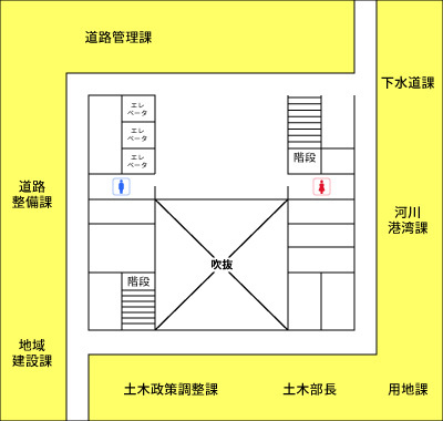 「さいわいプラザ5F　配置図」の画像