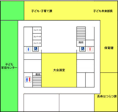 「さいわいプラザ6F　配置図」の画像