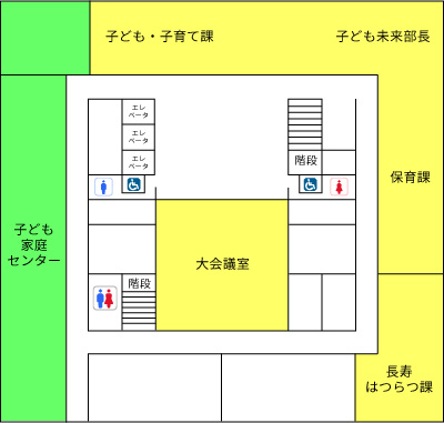 「さいわいプラザ6F　配置図」の画像