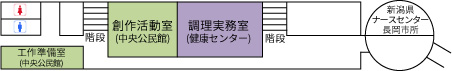 「さいわいプラザ別棟2F　配置図」の画像